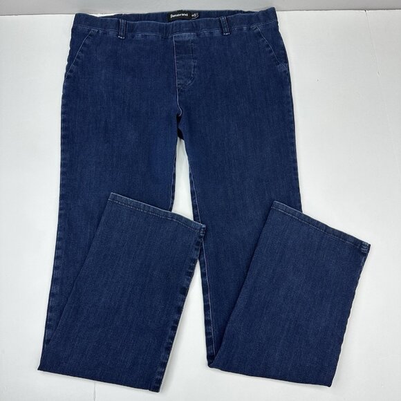 Betabrand Women's Indigo Blue Straight Leg Yoga Stretch Denim Jean XL/W36/L32.5 - Picture 1 of 12